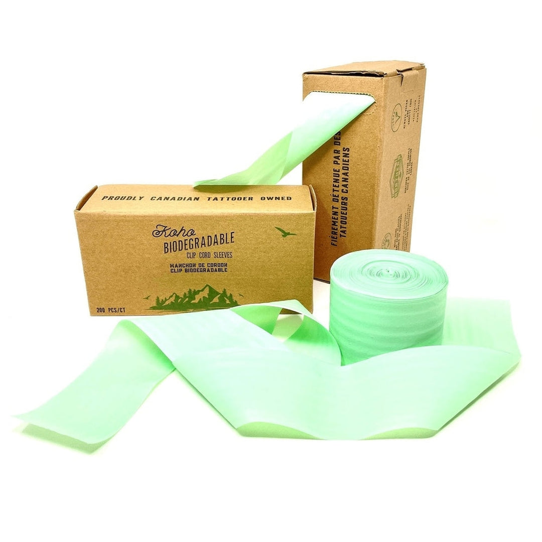 KoHo Biodegradable Clip Cord Covers from Northern Tattoo Supply - The Deadly North