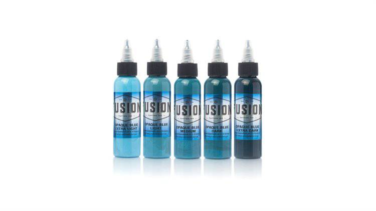 Fusion - Opaque Blue Set from Fusion Tattoo Ink - The Deadly North