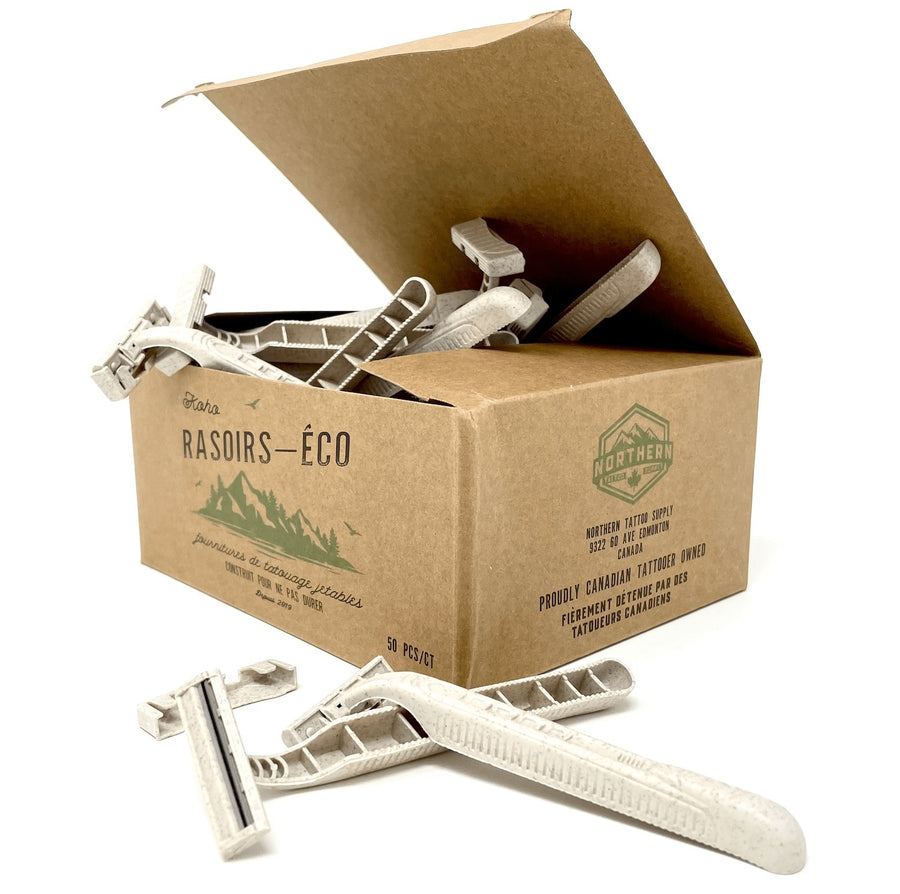 KoHo compostable eco-razors from Northern Tattoo Supply - The Deadly North